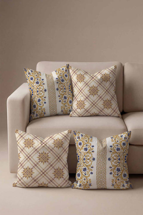 Altın Motif & Yıldız Ekose Hediye Seti - 4 Parça