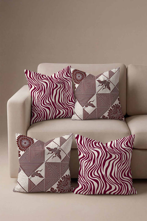 Turna & Bordo Zebra Hediye Seti - 4 Parça