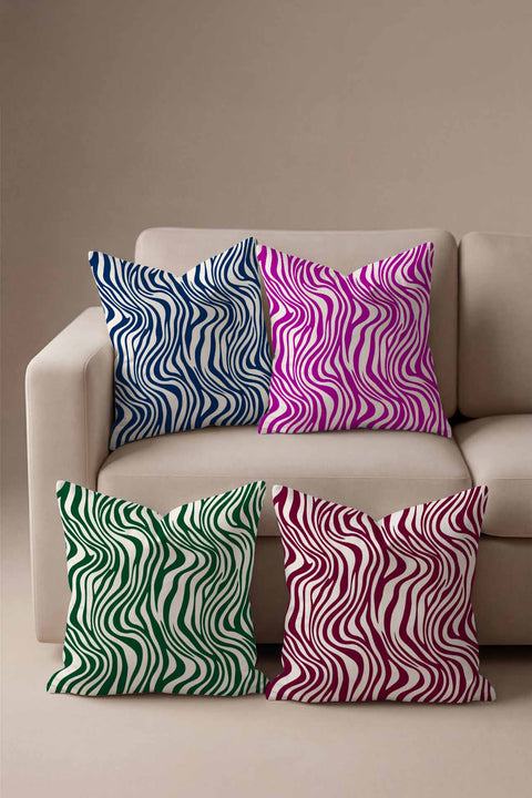 Renkli Zebra Desenli Hediye Seti - 4 Parça