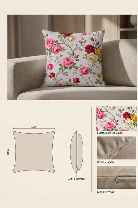 Roselinne Garden Kırlent Kılıfı