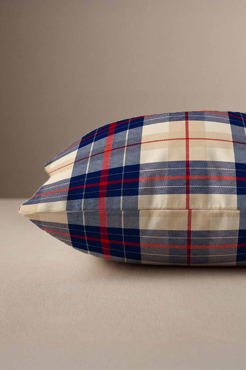 Windsor Navy Ekose Kırlent