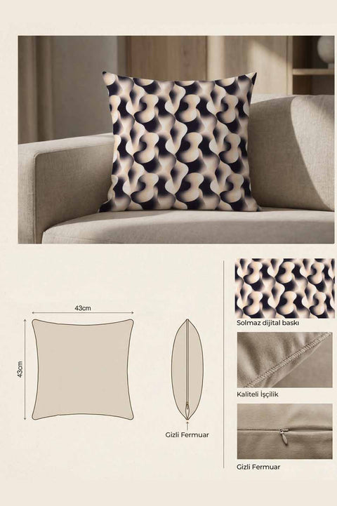 Dune Noir Kırlent Kılıfı