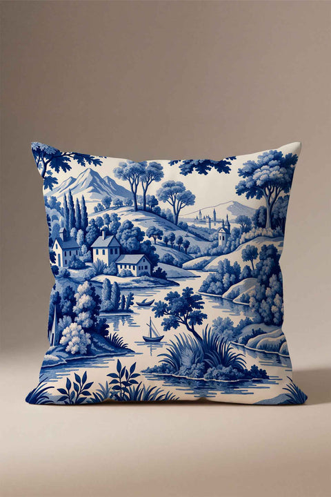 Delftware Hollanda Çinisi Kırlent Kılıfı