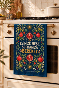 Bereket Nar Temalı Mutfak Havlusu