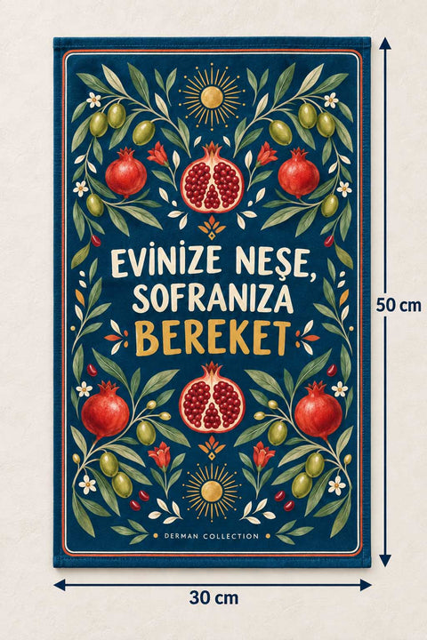 Bereket Nar Temalı Mutfak Havlusu