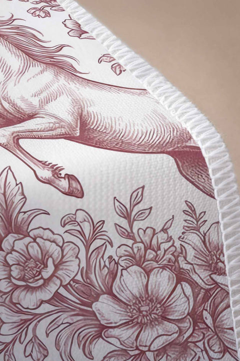 Elegance Eskiz Çizim Desenli Runner