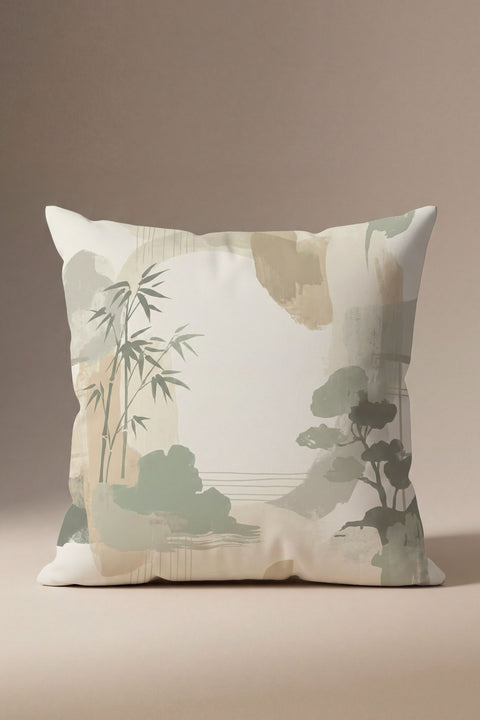 Kyoto Ahenk Sulu Boya Desenli Kırlent Kılıfı