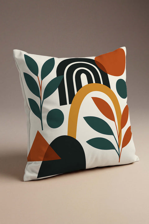 Bohem Tarzı Botanik Desenli Kırlent Kılıfı