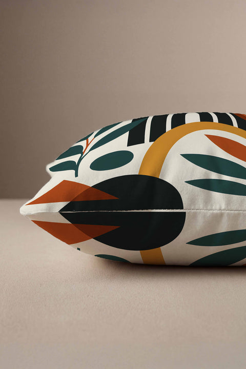 Bohem Tarzı Botanik Desenli Kırlent Kılıfı