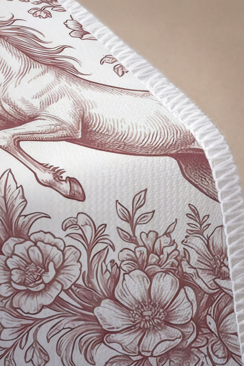 Elegance Eskiz Çizim Desenli Runner