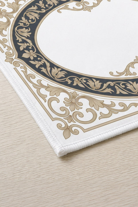 Siyah Gold Barok Madalyon Desenli Amerikan Servis