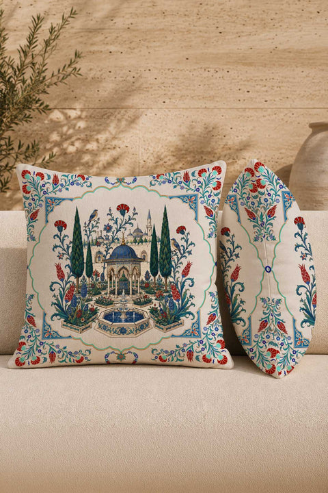 Saray Bahçesi Kırlent Kılıfı