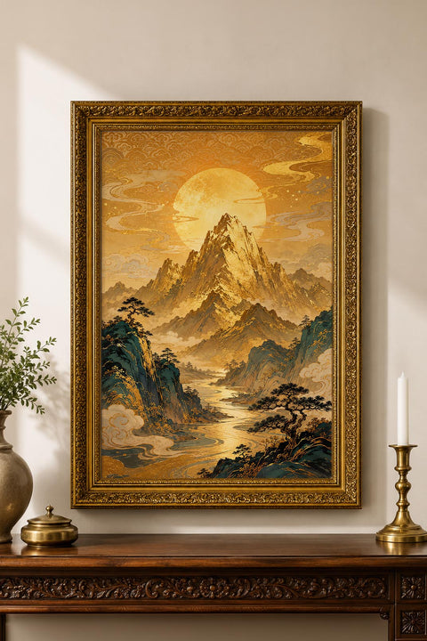Altın Vadi – Güneşin Yolu Sanat Tablosu - 50x70cm
