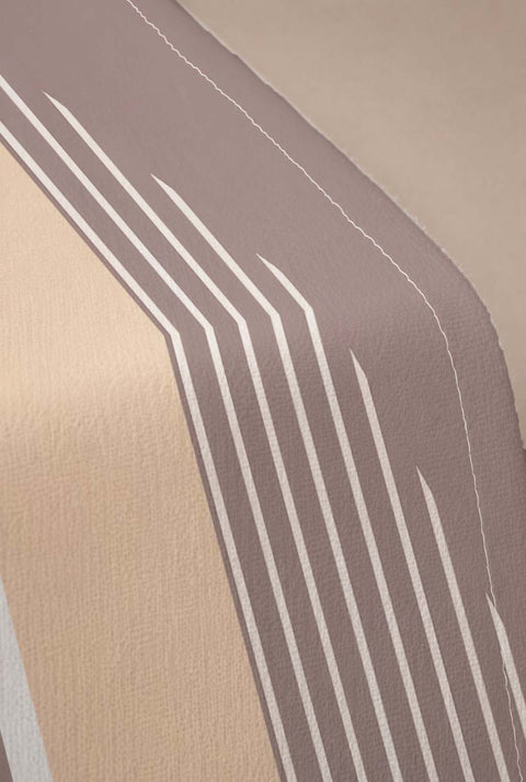 Pastel Tonlu Modern Çizgili Geometrik Runner
