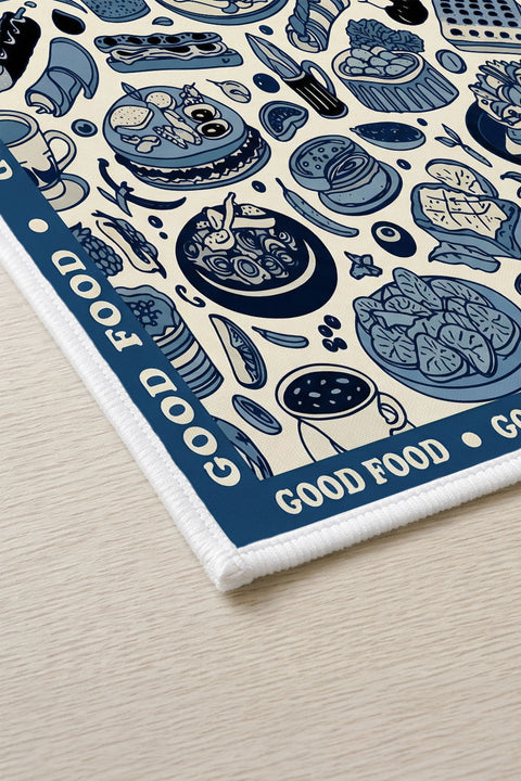 Mavi Geometrik Desen Hediye Seti - 9 Parça